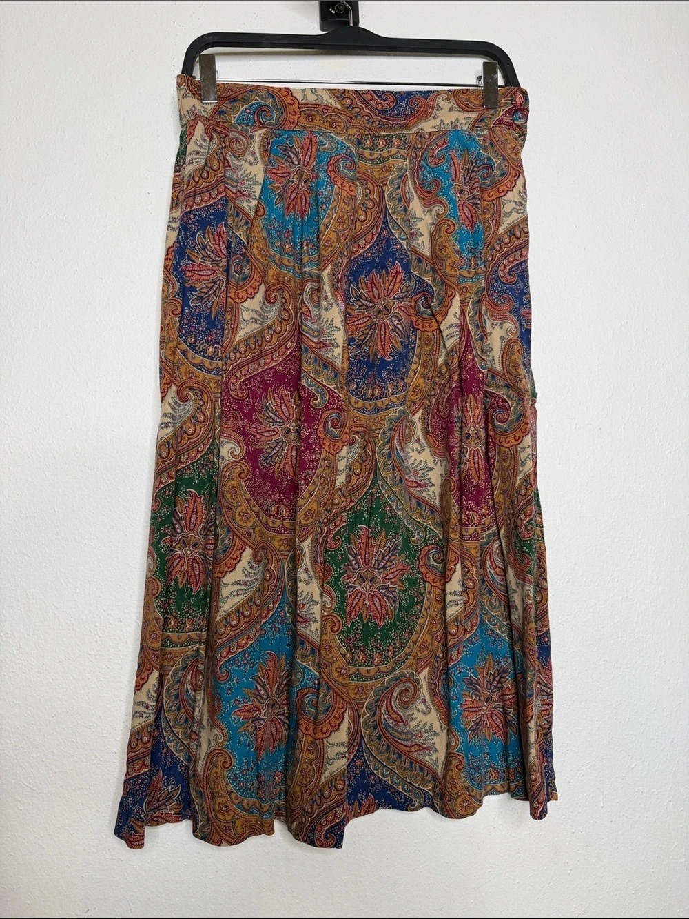 Washington Paisley Midi Skirt in Multicolor Size 14